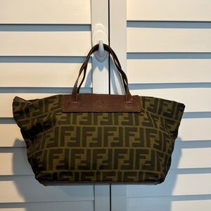 Fendi Zucca Authentic Pre owned Roll  Tote Bag. Code 15823-1-009.